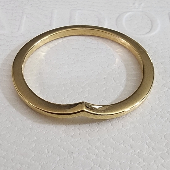 Pandora Polished Wishbone Ring 14k gold plating Sise 60 US 9 - Picture 2 of 7